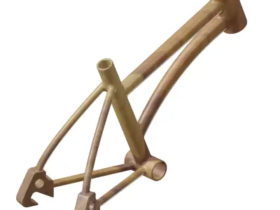 Wooden Bike Frame Toy 3D model