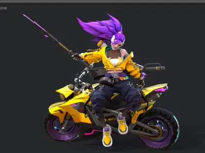 racing driver 3D model