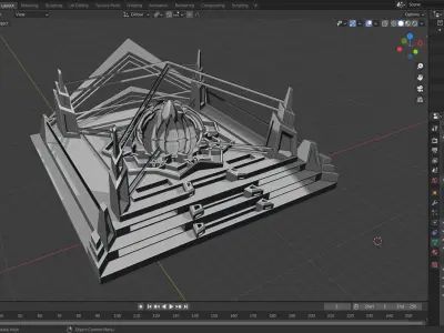 Lotus Temple Low-poly 3D model