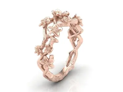 Sakura ring 3D print model