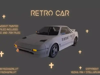 Toyota MR2 Low-poly 3D model