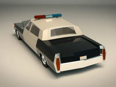 Low Poly Police Car 04 Low-poly 3D model