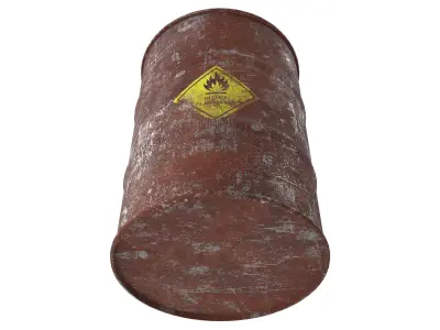 Rusty old barrel 3D model