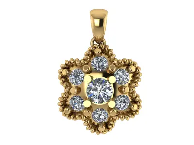 ELEGANT FLOWER STYLE PENDANT 3D PRINTABLE MODEL 3D print model