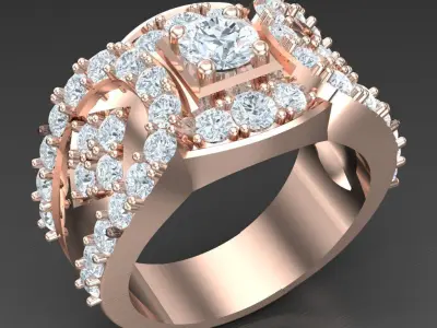 Luxury Men Rings Designs 6MR048 3D print model