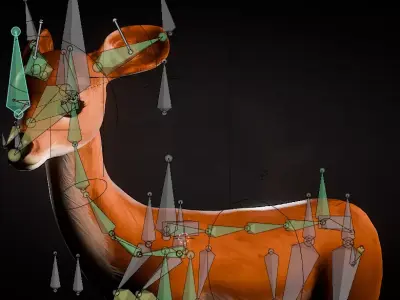 Stylized Doe Low-poly 3D model