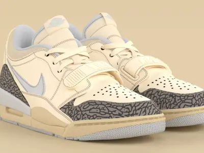 Air Jordan Legacy 312 Low Football Grey Low-poly 3D model