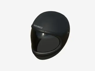Motorcycle Helmet A02 Black - Character Fashion Design Low-poly 3D model
