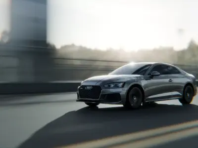 AUDI RS5 ON A BRIDGE  3D model