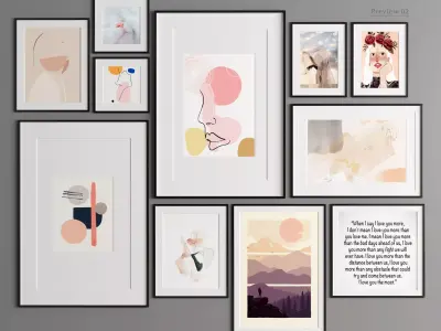 Art Frame 316 Low-poly 3D model