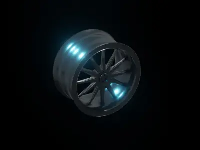 Classic wheel rim 3D model