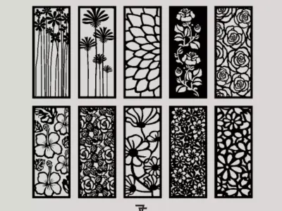 flower pattern b  for cnc router and laser cutting 3D model