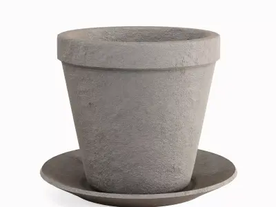 Classic Clay Pot 03 Low-poly 3D model