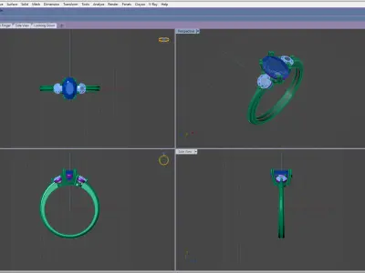 Oval engagement ring Free 3D print model