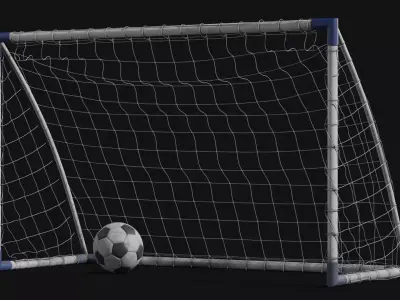 Soccer goall - Soccer ball 3D model