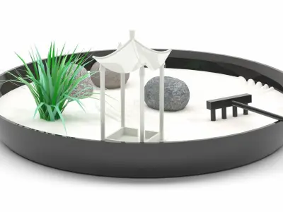 Miniature zen garden  3D model