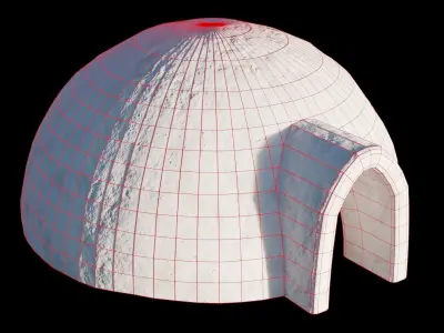 Igloo Low-poly 3D model