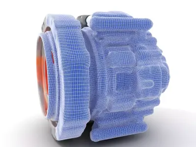 Futuristic Engine Core model pack Low-poly 3D model