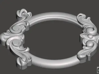 Mirror frame - 3d model for CNC 3D print model