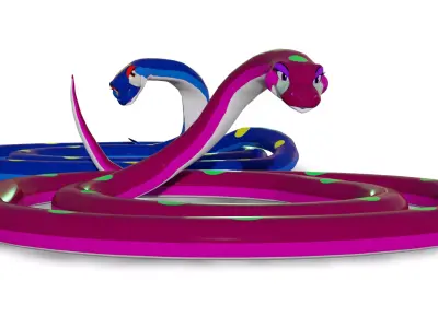 Snake Low-poly 3D model get