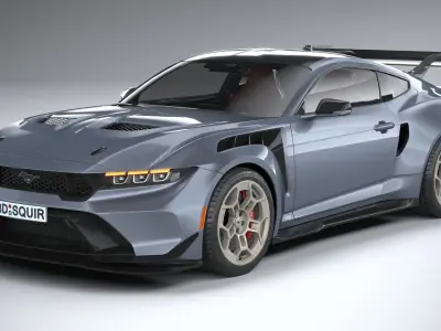 Mustang GTD 2025 LowPoly 3D model