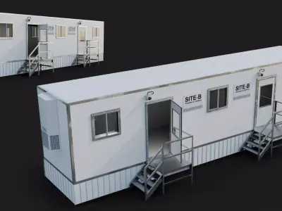 Construction Site Mobile Portable Office 3D Model 3D model