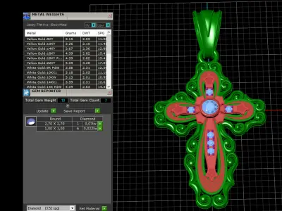 Cross Pendant 15329 3D print model