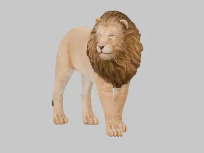  lion 3D Model Low-poly 3D model