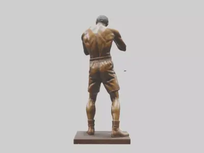 Boxer Knockout Punch statue model 3D model