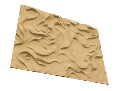 modern panel wall decor set wall relief mural CNC 107 3D model