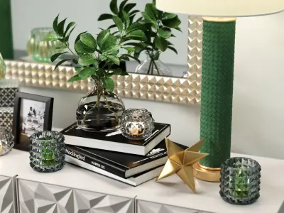 Sideboard Decorative Set 01 3D model