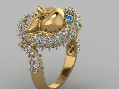 the apple of discord ring 3D print model