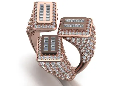 Cocktail ring 3D print model