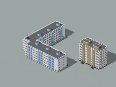 Megapolis set garage 3D model