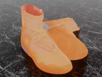NIKE AIR FEAR OF GOD ORANGE PULSE FOG 3D SHOES Low-poly 3D model