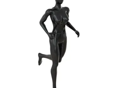 Female running mannequin 91 3D model