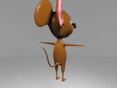 Cartoon Mouse Low-poly 3D model buy