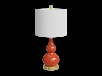 Mini Glass Table Lamp Sunset Orange Low-poly 3D model