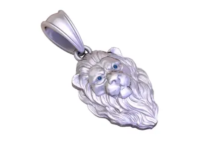 Luxury Lion Head Pendant  3D Printable Fine Jewelry Design 3D print model