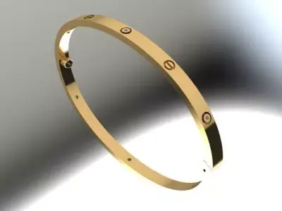 love bracelet with diamonds 3D print model