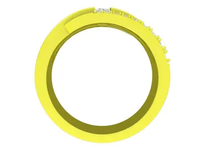 A7348 Luxury Korean Style Diamond Wedding Ring 3D Model 3D print model