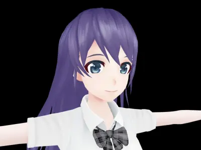 VIASS Girl 3 Low-poly 3D model