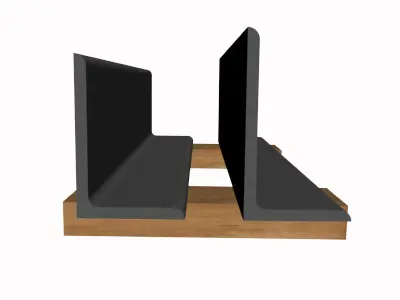 7 16in Thick Unequal Angle 3D model