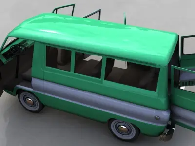 DODGE A100 COMPACT WINDOW 1964 Low-poly 3D model