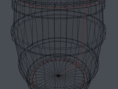 Barrel wooden Free low-poly 3D model shop