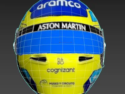  helmet Fernando Alonso 2024 Low-poly 3D model