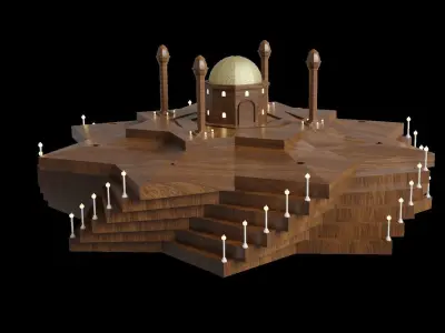 Arabian Box Free low-poly 3D model