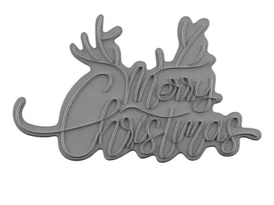 Merry Christmas Neon Sign 3D model