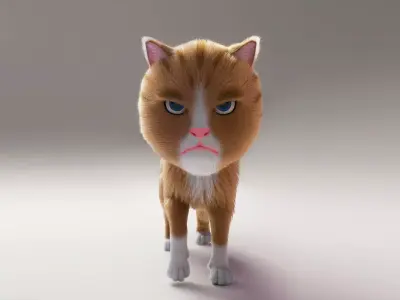 Cartoon Cat 3D model 5
