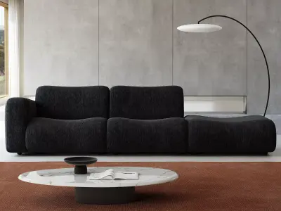 Mid Century interior scene 3D model